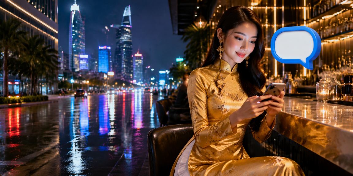 Khách hàng đang sử dụng điện thoại chơi casino trực tuyến tại TP. HCM
